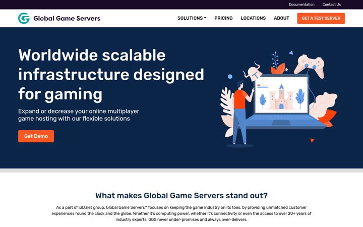 Screenshot van globalgameservers.com