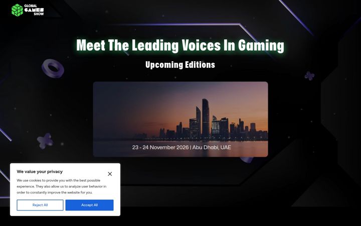 Screenshot of globalgamesshow.com