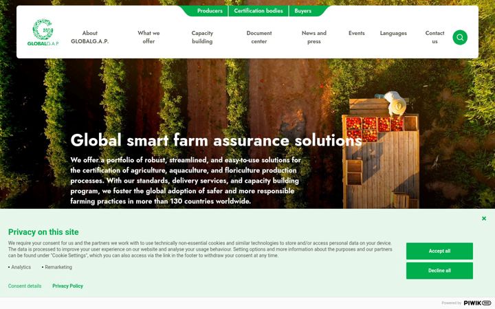 Screenshot of globalgap.org