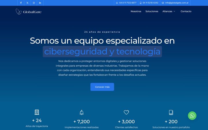 Screenshot of globalgate.com.ar