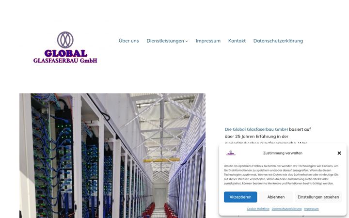Screenshot of globalglasfaserbau.de