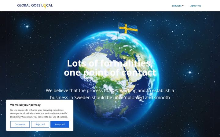 Screenshot of globalgoeslocal.se
