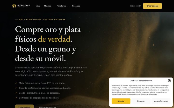 Screenshot of globalgold.es