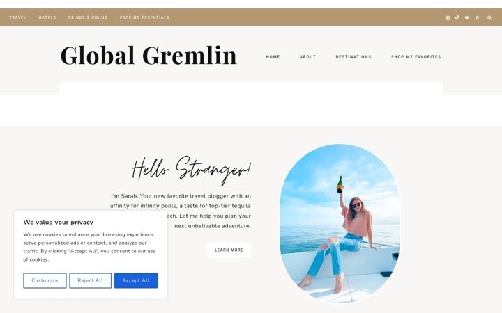 Screenshot of globalgremlin.com