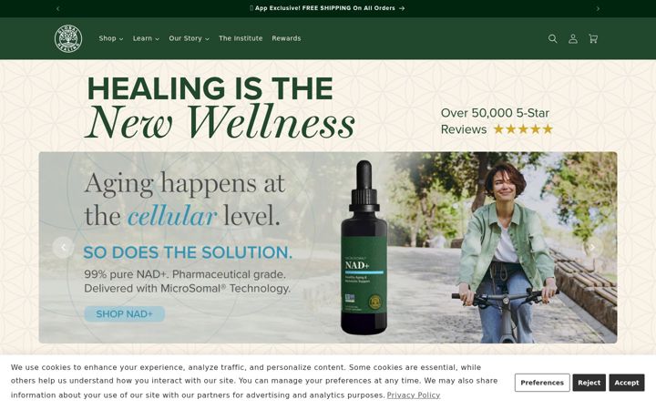 Screenshot of globalhealingcenter.com