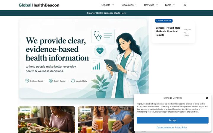 Screenshot of globalhealthbeacon.com