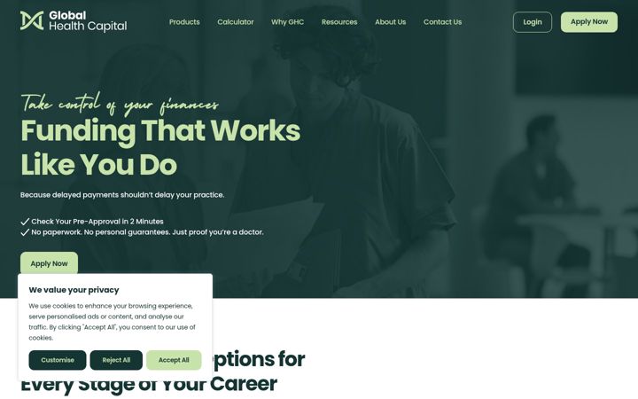 Screenshot of globalhealthcapital.com