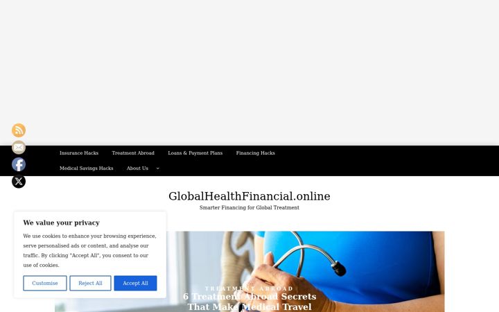 Screenshot of globalhealthfinancial.online