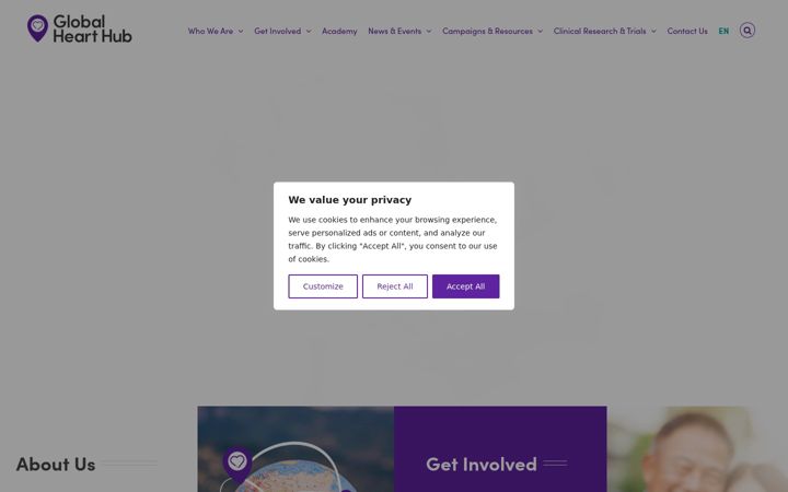 Screenshot of globalhearthub.org
