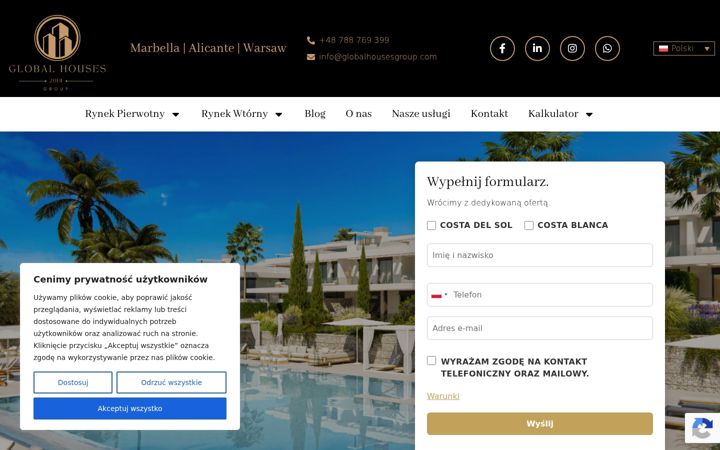 Screenshot of globalhousesgroup.com
