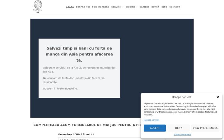Screenshot of globalhr.ro