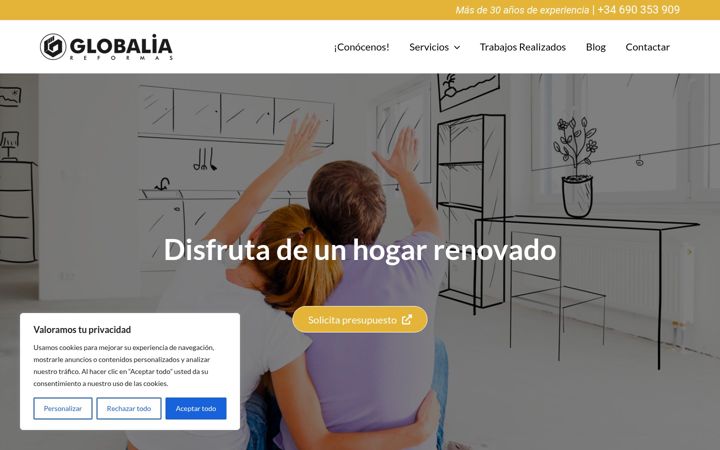 Screenshot of globaliareformas.com