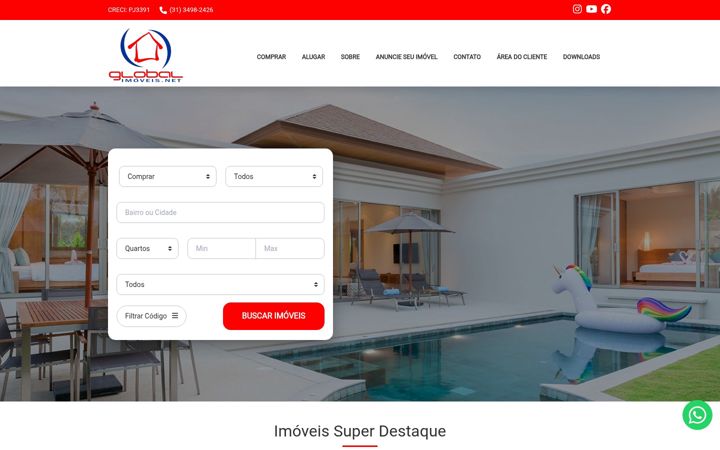 Screenshot of globalimoveis.net