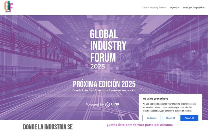 Screenshot of globalindustryforum.com