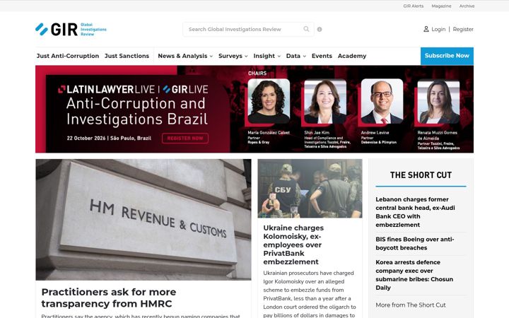 Screenshot of globalinvestigationsreview.com