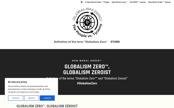 Screenshot of globalismzero.com