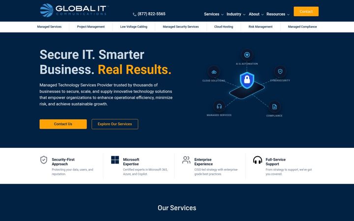 Skärmbild av globalit.com