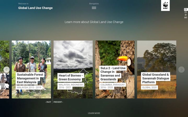 Screenshot of globallandusechange.org