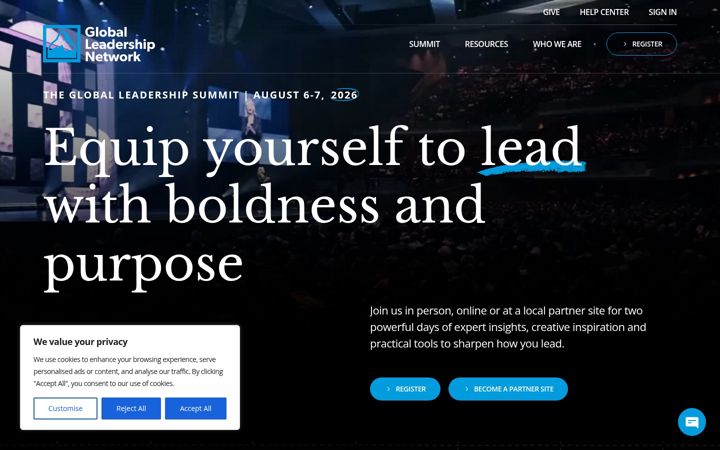 Screenshot of globalleadership.org