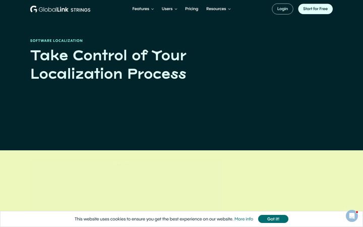 Screenshot of globallinkstrings.com