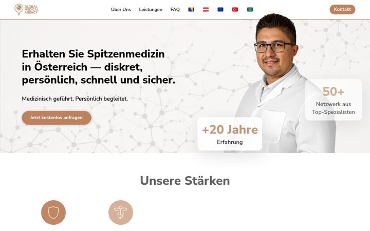 Screenshot of globalmed.agency