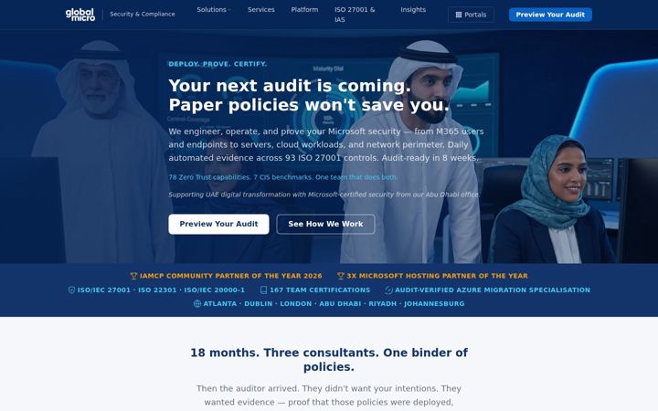 Screenshot of globalmicro.ae