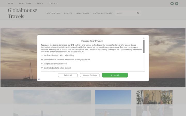 Screenshot of globalmousetravels.com