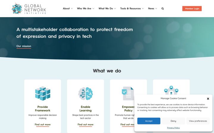 Screenshot of globalnetworkinitiative.org