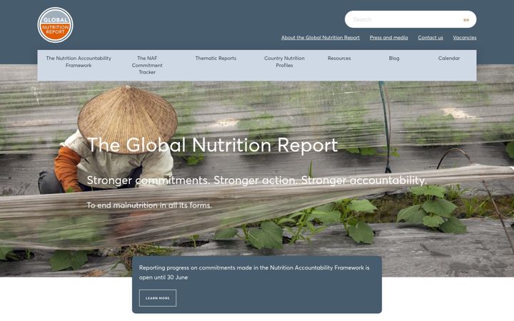 Screenshot von globalnutritionreport.org