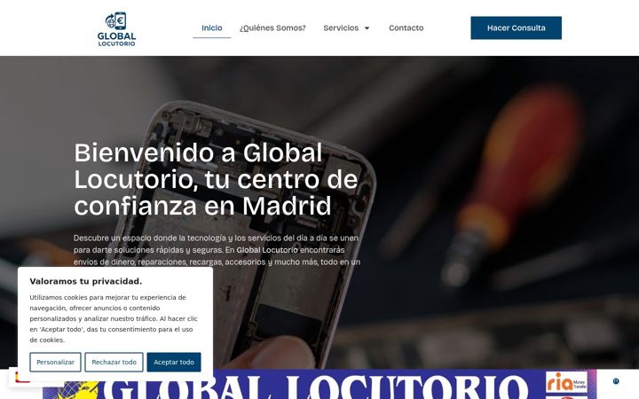 Screenshot of globalocutorio.es