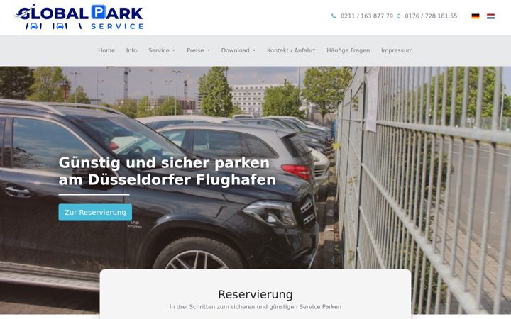Screenshot of globalparkplatz.de