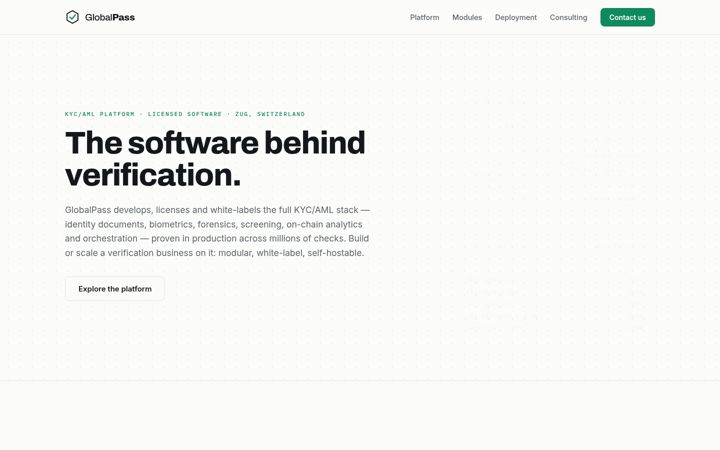 Screenshot of globalpass.ch