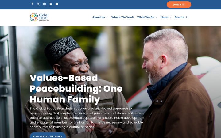 Screenshot of globalpeace.org