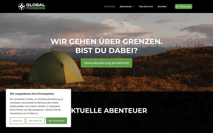 Screenshot of globalpioneers.de
