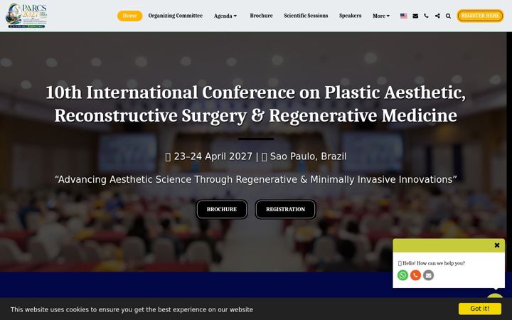 Screenshot of globalplasticaestheticconferences.com