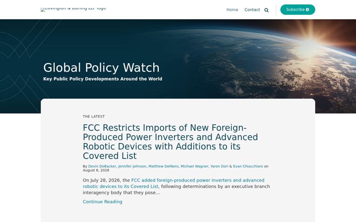 Screenshot of globalpolicywatch.com