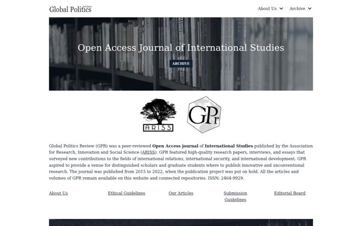 Screenshot of globalpoliticsreview.com