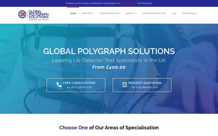 Screenshot of globalpolygraphsolutions.com