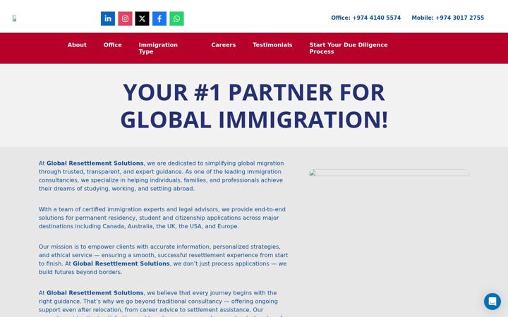 Screenshot of globalresettlement.com