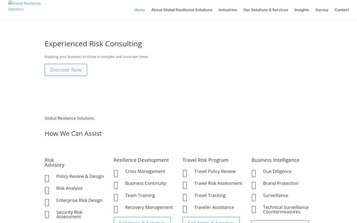 Screenshot of globalresiliencesolutions.net