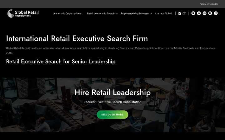 Screenshot of globalretailrecruitment.com