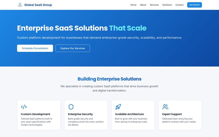 Screenshot of globalsaasgroup.com