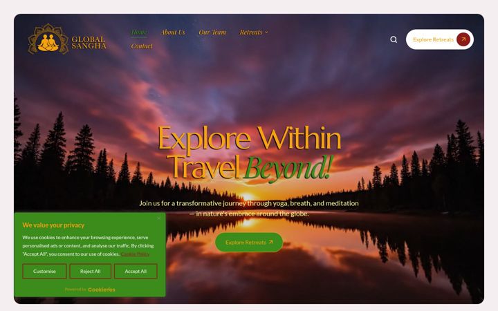 Screenshot of globalsangha.com