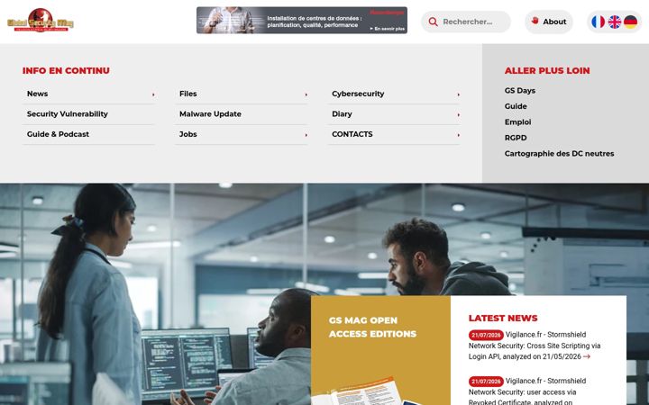 Screenshot of globalsecuritymag.com