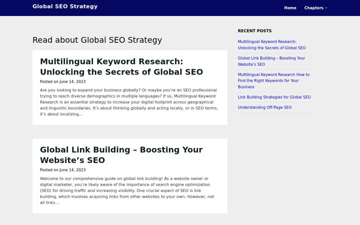 Screenshot of globalseostrategy.com