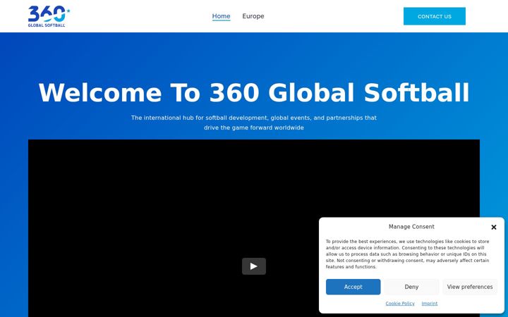 Screenshot of globalsoftball.com