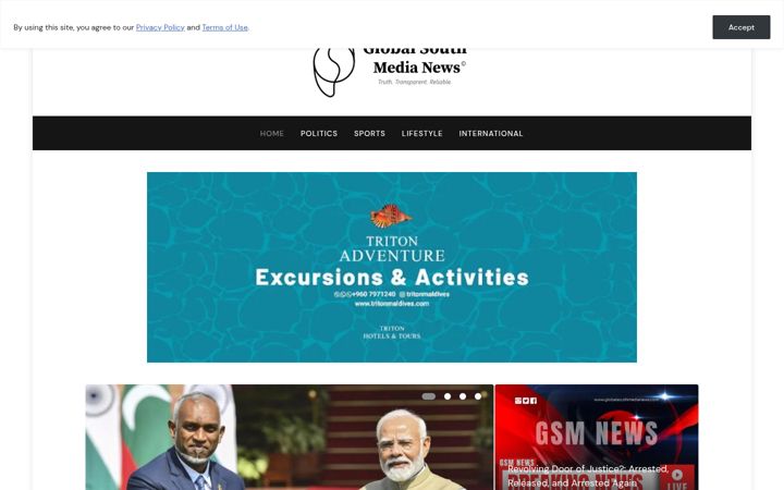 Screenshot of globalsouthmedianews.com