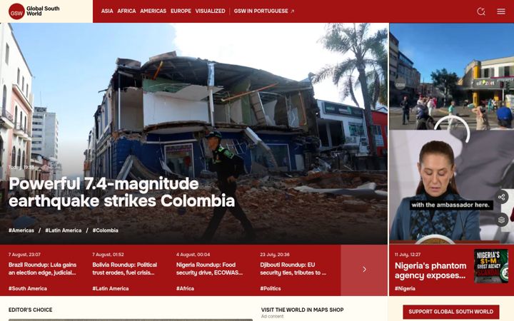 Screenshot of globalsouthworld.com