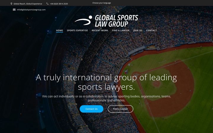 Screenshot of globalsportslawgroup.com