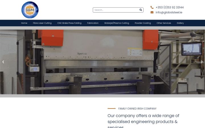 Screenshot of globalsteel.ie